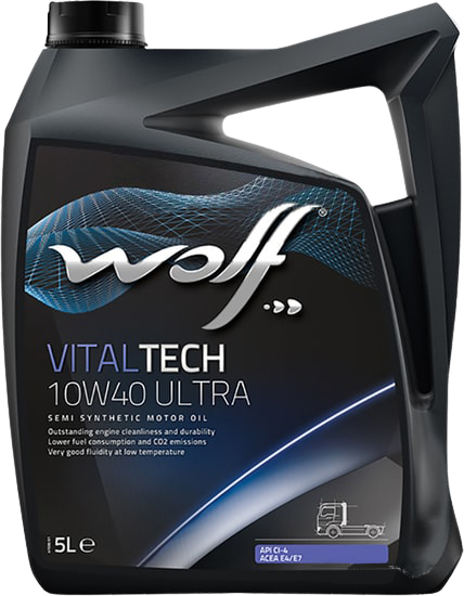 Моторное масло Wolf VitalTech 10W-40 Ultra, 5л (WOLF: 12275)